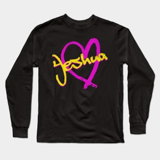 I Love Yeshua Vintage 80's & 90's Yellow and Pink Long Sleeve T-Shirt